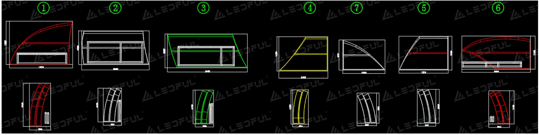 Different Customized Panels of the Wing Shape